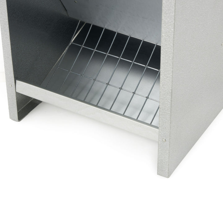 25 lb Large High Capacity Galvanized Steel Poultry Feeder w/Grid (Used)