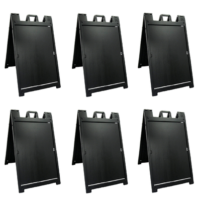 Plasticade Deluxe Signicade Portable Folding Double Sided Sign Stand (6 Pack)