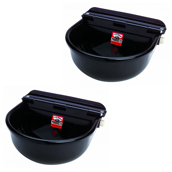 Little Giant 88ESW Steel All Purpose Automatic Stock Waterer, Black (2 Pack)