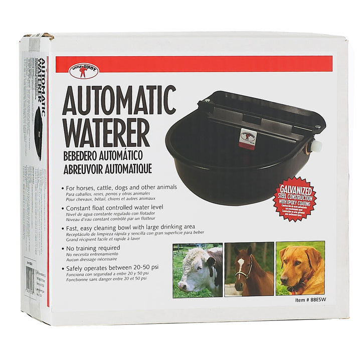 Little Giant 88ESW Steel All Purpose Automatic Stock Waterer, Black (2 Pack)