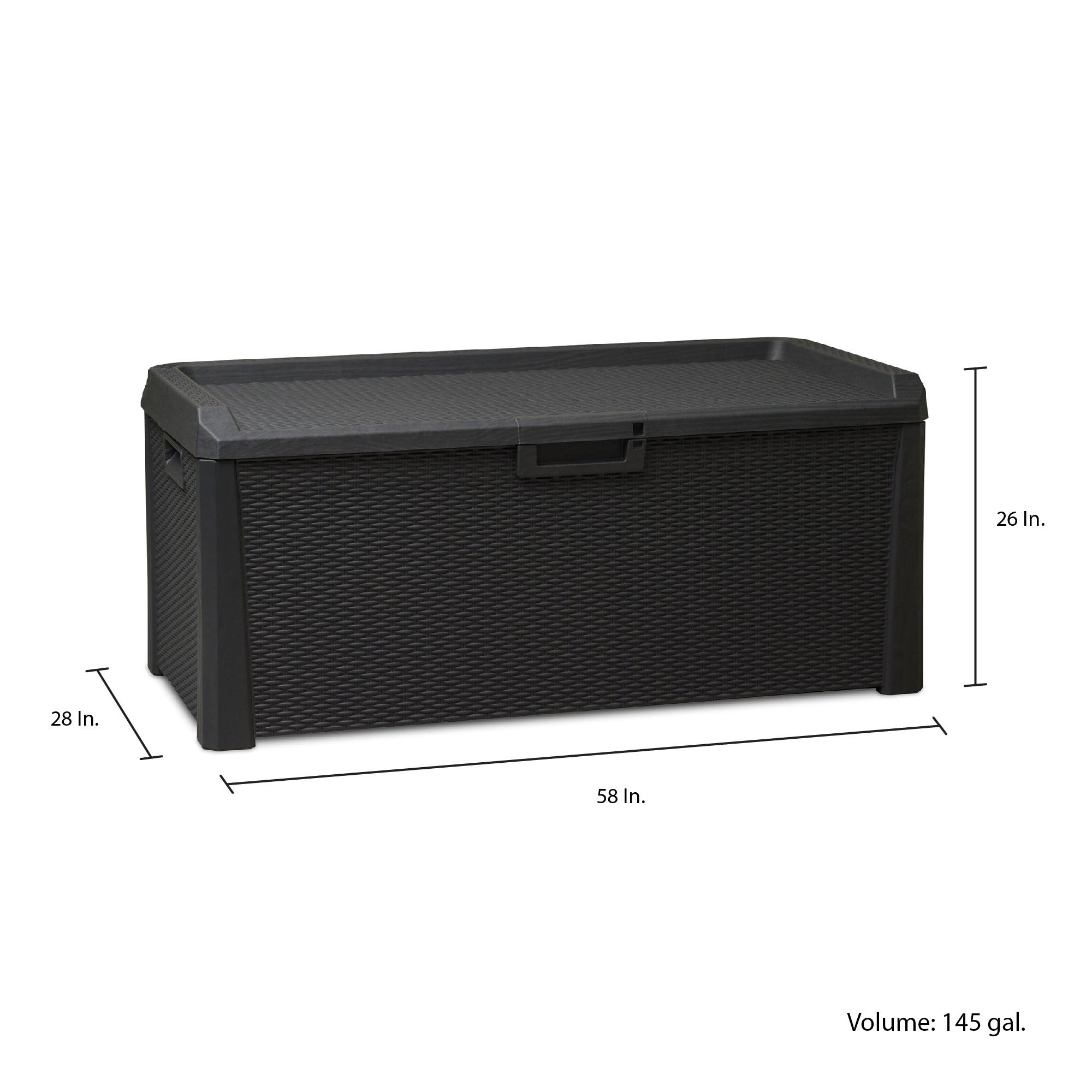 Toomax Santorini Plus Patio Deck Storage Box Bench, 145 Gallon (Open Box) - VMInnovations