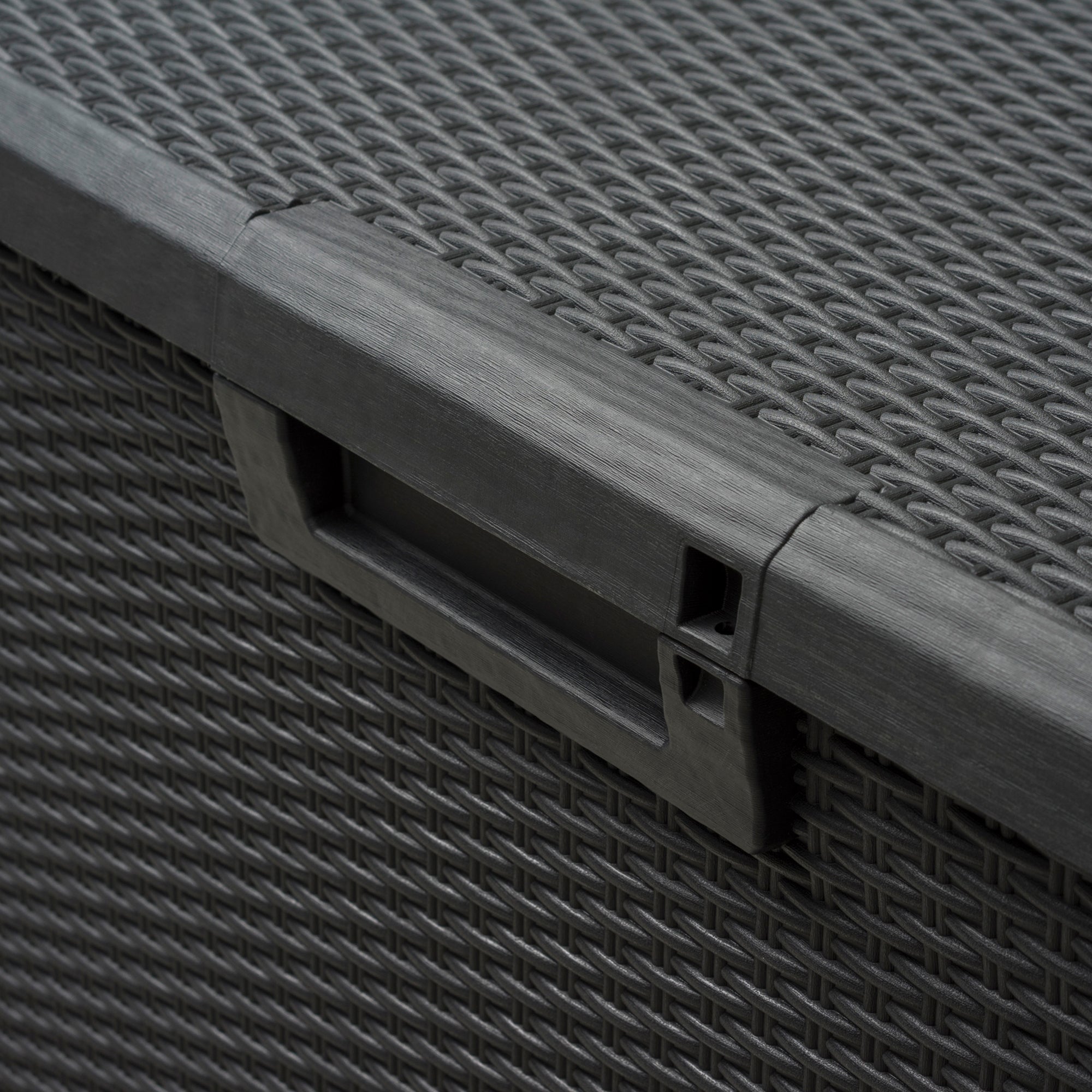 Toomax Santorini Plus Patio Deck Box Bench, 145 Gallon (Anthracite) (For Parts)