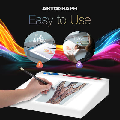Artograph LED Lightbox, 12" x 10" Drawing Board w/Storage Tray (Open Box)