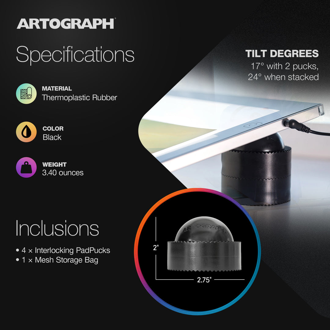 Artograph Stackable Stand for LightPad, Tablet, Drawing Board, 4pk(Open Box)