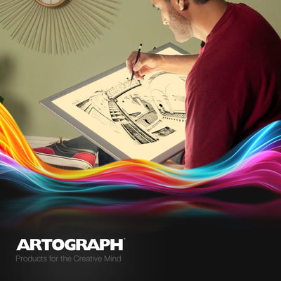 Artograph LightPad 24x17 Inch Artist Light Box Tracing/Drawing, Silver(Open Box) - VMInnovations