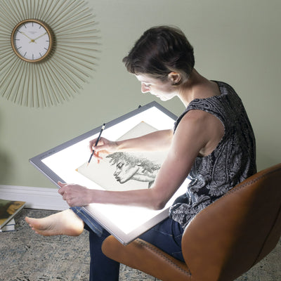 Artograph LightPad 24x17 Inch Artist Light Box Tracing/Drawing, Silver(Open Box) - VMInnovations