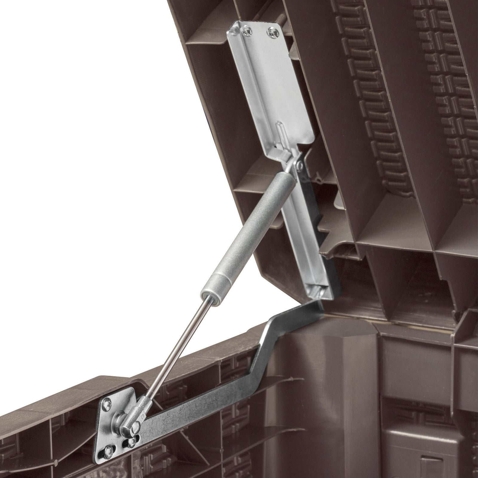 Toomax Santorini Plus Deck Outdoor Storage Chest Box Bench, 145 Gallon (Brown) - VMInnovations