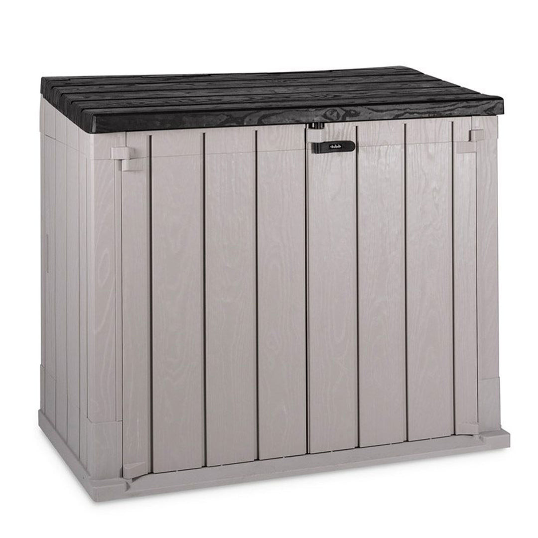 Toomax Stora Way All Weather Outdoor XL 5' x 3' Storage Shed Cabinet, Taupe