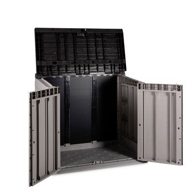 Toomax StoraWay Plus XL 44 Cu Ft Storage Shed, Taupe Grey/Anthracite (For Parts) - VMInnovations