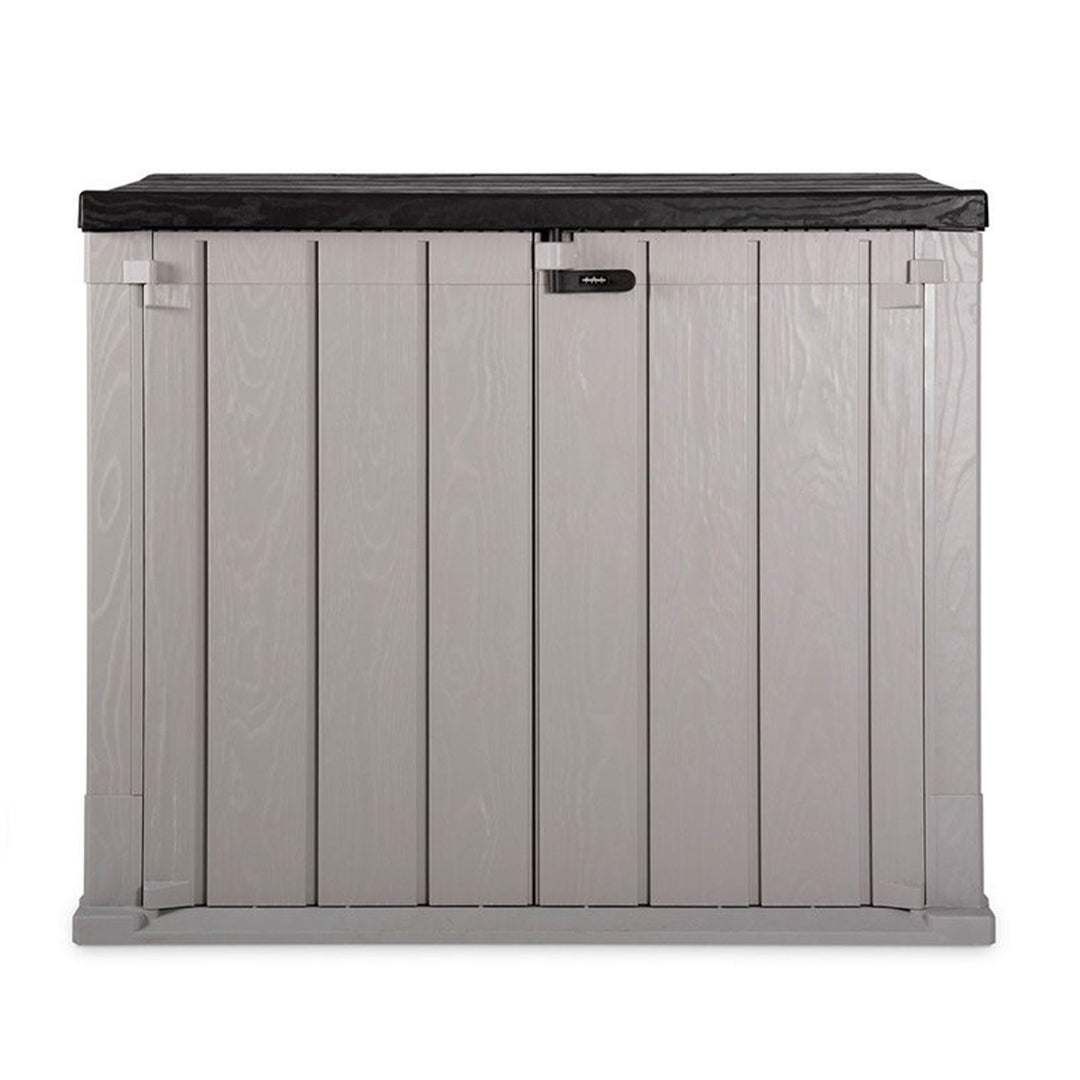 Toomax Stora Way All Weather Outdoor XL 5' x 3' Storage Shed Cabinet, Taupe