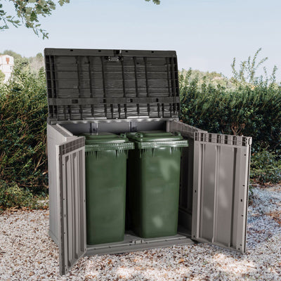 Toomax StoraWay Plus XL 44 Cu Ft Storage Shed, Taupe Grey/Anthracite (For Parts) - VMInnovations