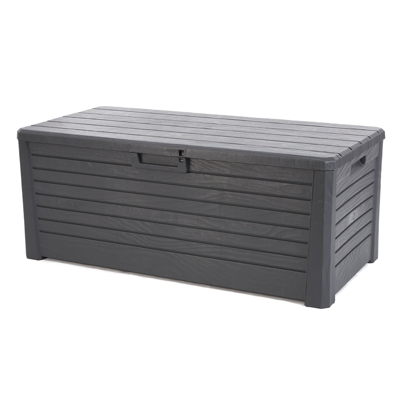 Toomax  Deck Patio Storage Box Bin Bench Waterproof, 145Gal (Anthracite) (Used)