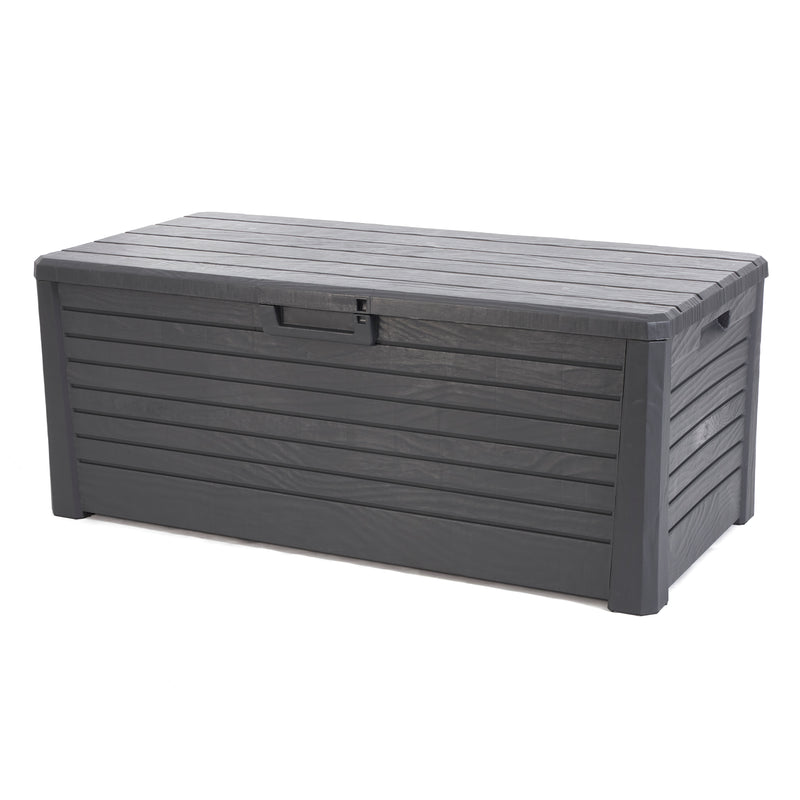 Toomax Florida Deck Patio Storage Box Bin Bench, 145Gal (Anthracite) (Open Box)