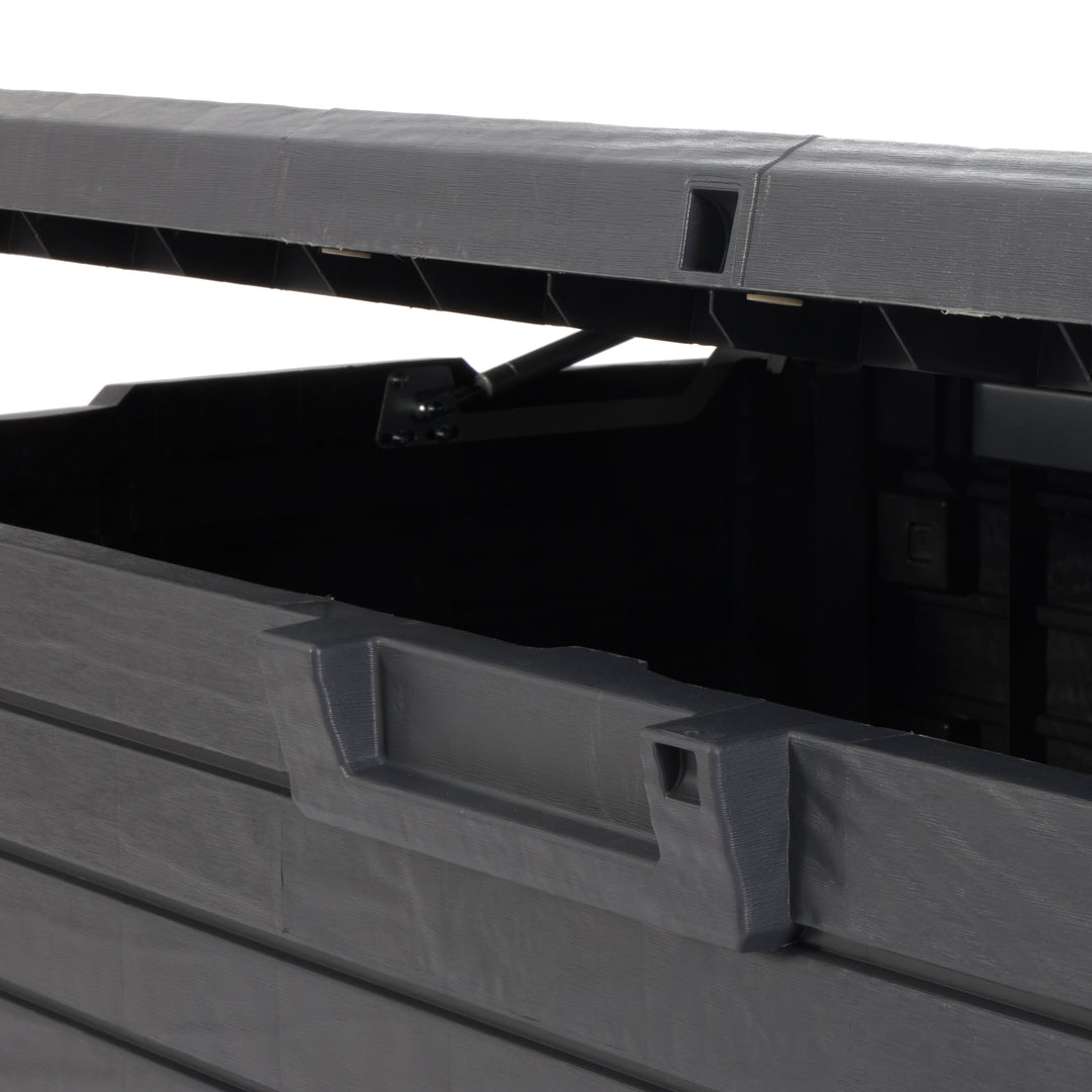 Toomax Florida Deck Patio Storage Box Bin Bench, 145Gal (Anthracite) (Open Box)