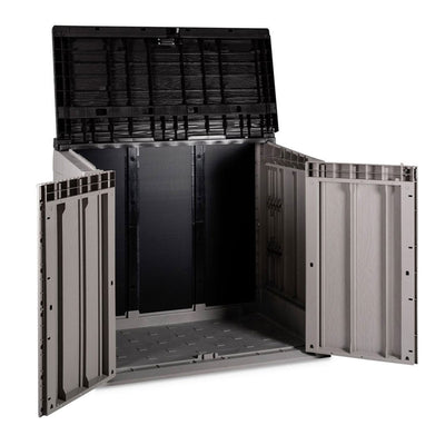Toomax Stora Way Outdoor Storage Shed Cabinet, Taupe Grey/Anthracite (Open Box) - VMInnovations