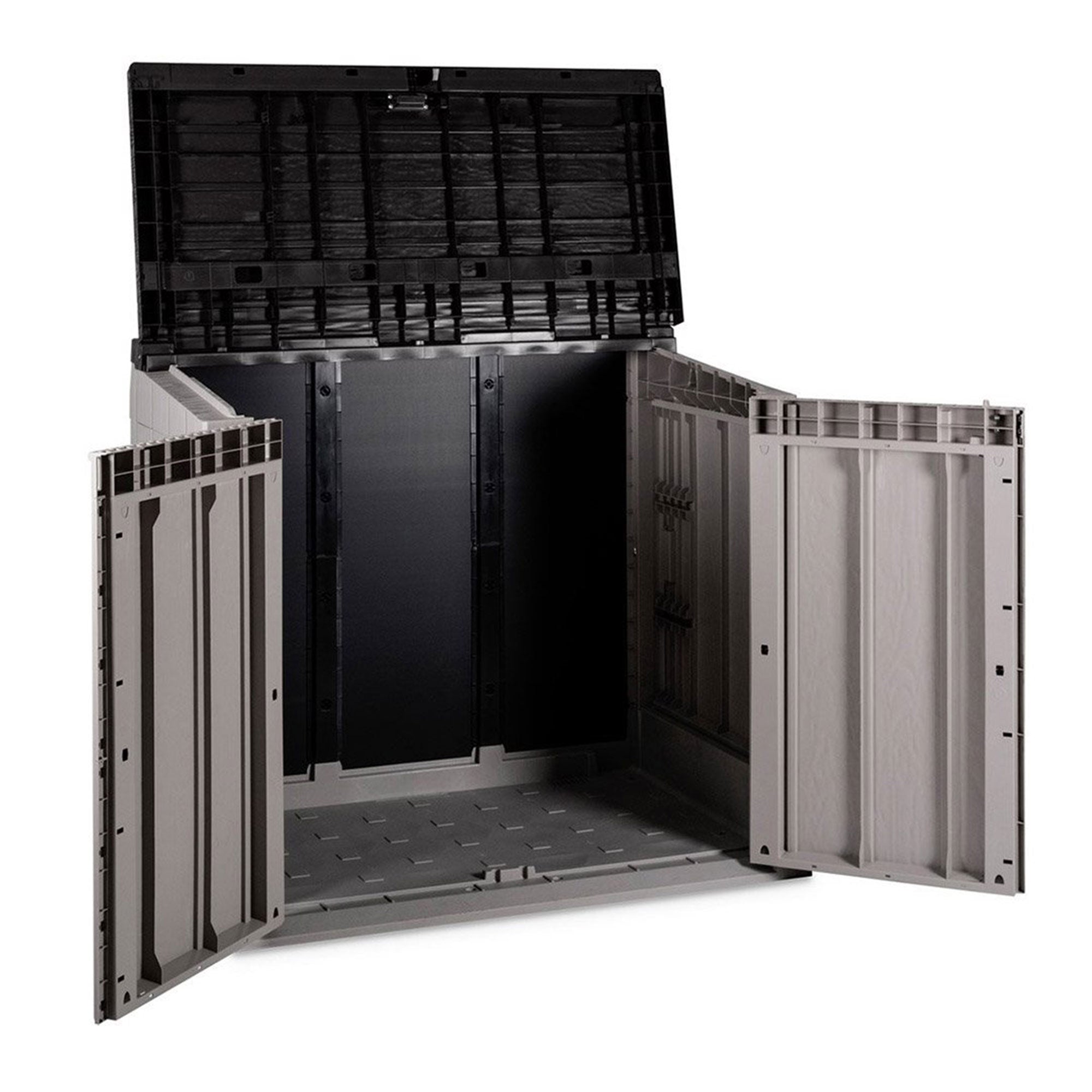 Toomax Way All Weather Storage Shed Cabinet, Taupe Grey/Anthracite (For Parts) - VMInnovations