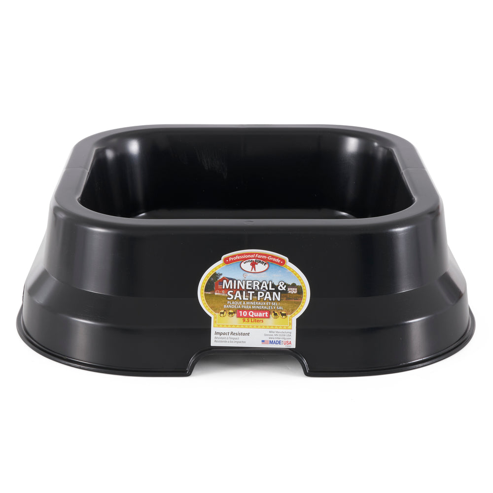 Little Giant Salt Lick and Mineral Block 10 Quart Plastic Pan, Black (Open Box) - VMInnovations