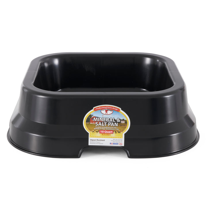 Little Giant Salt Lick and Mineral Block 10 Quart Plastic Pan, Black (Open Box) - VMInnovations