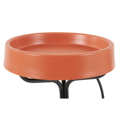 API Weather Resistant Heated Bird Bath with Round Basin and Metal Stand (Used)