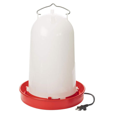 API 3 Gal Heated Poultry Chicken Waterer Drinking Water Tank Trough (Open Box) - VMInnovations