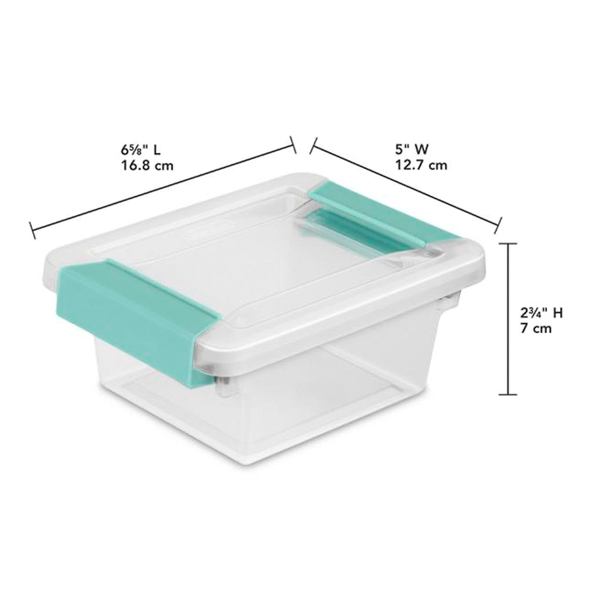 Sterilite Clip Plastic Storage Box Clear w/ Blue Aquarium Latches (Open Box)
