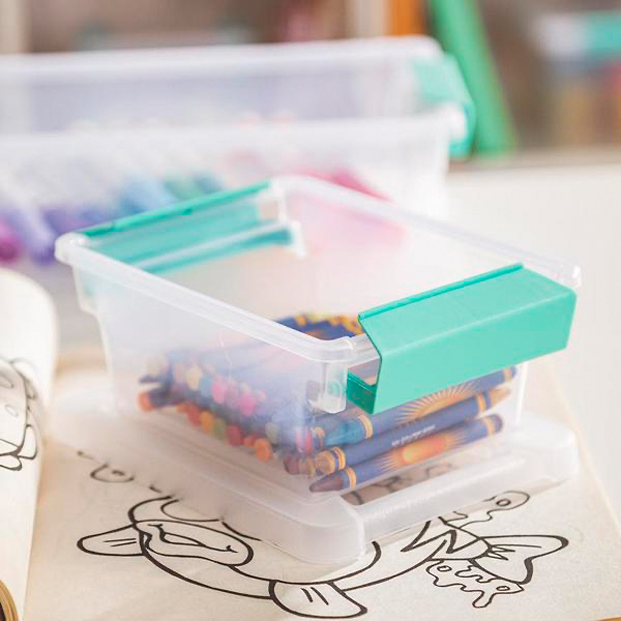 Sterilite Plastic Mini Clip Storage Box Container with Latching Lid, 36 Pack