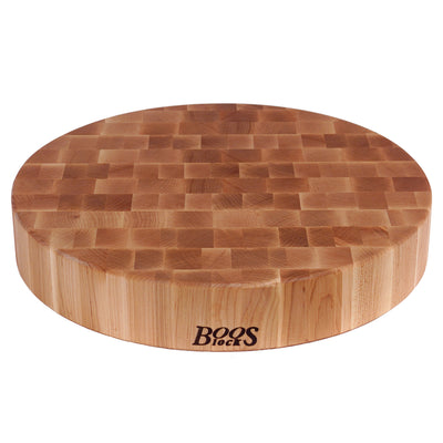 Classic Collection 18 Inch Wood Round Chopping Block, Maple Wood Grain (Used)
