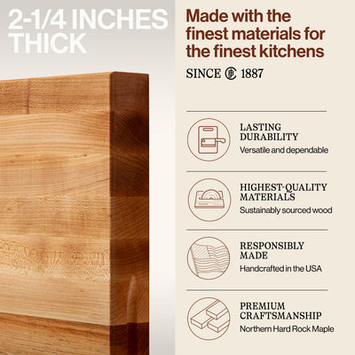 John Boos Maple Wood Reversible Cutting Board & Mystery Oil and Moisture Cream - VMInnovations