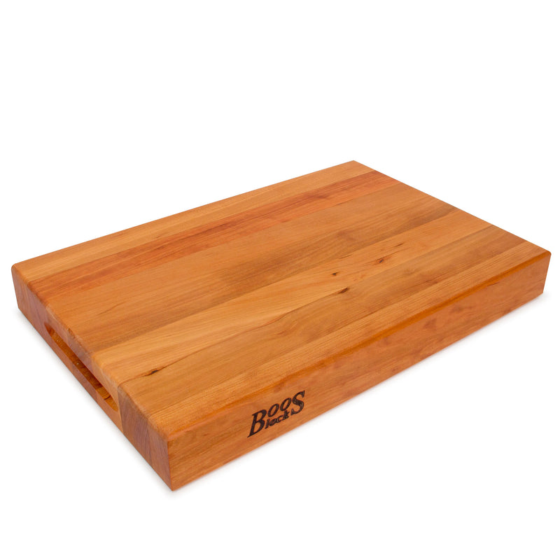 John Boos Cherry Wood End Grain Cutting Board for Kitchen Prep,18" x 12" x 2.25"