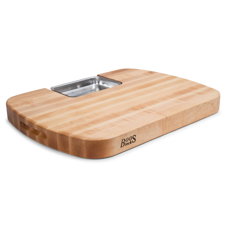 John Boos Block 24" Carving Board with Juice Groove and Pan Maple Wood(Open Box)