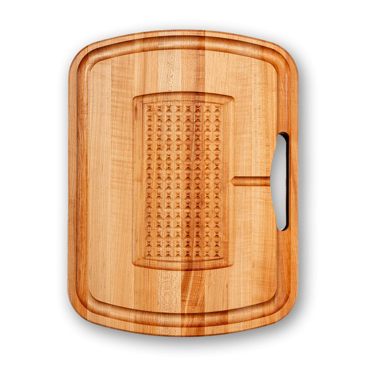 John Boos Block Reversible Wood Carving Board with Juice Groove & Tray, Maple - VMInnovations