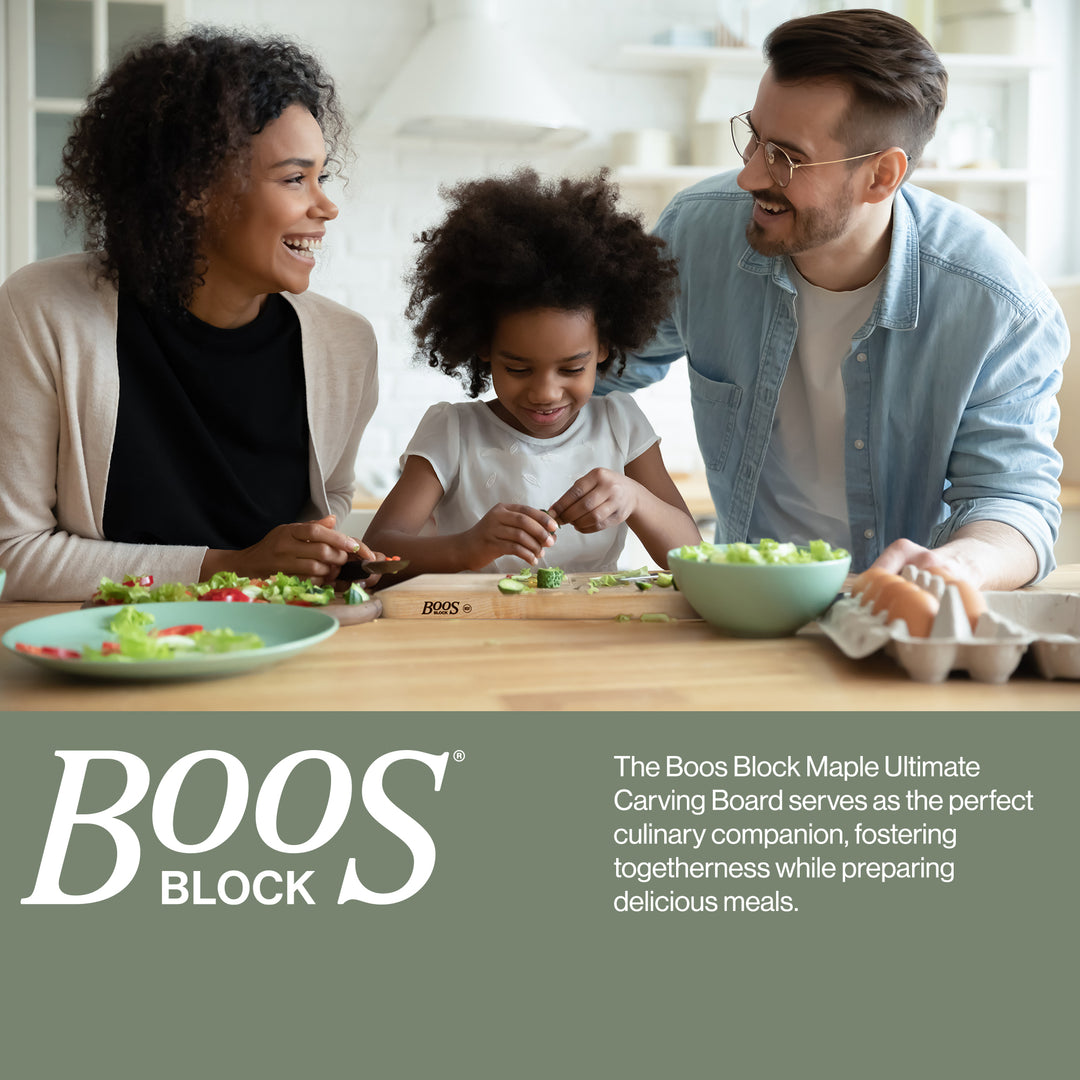 John Boos Block Reversible Wood Carving Board with Juice Groove & Tray, Maple - VMInnovations