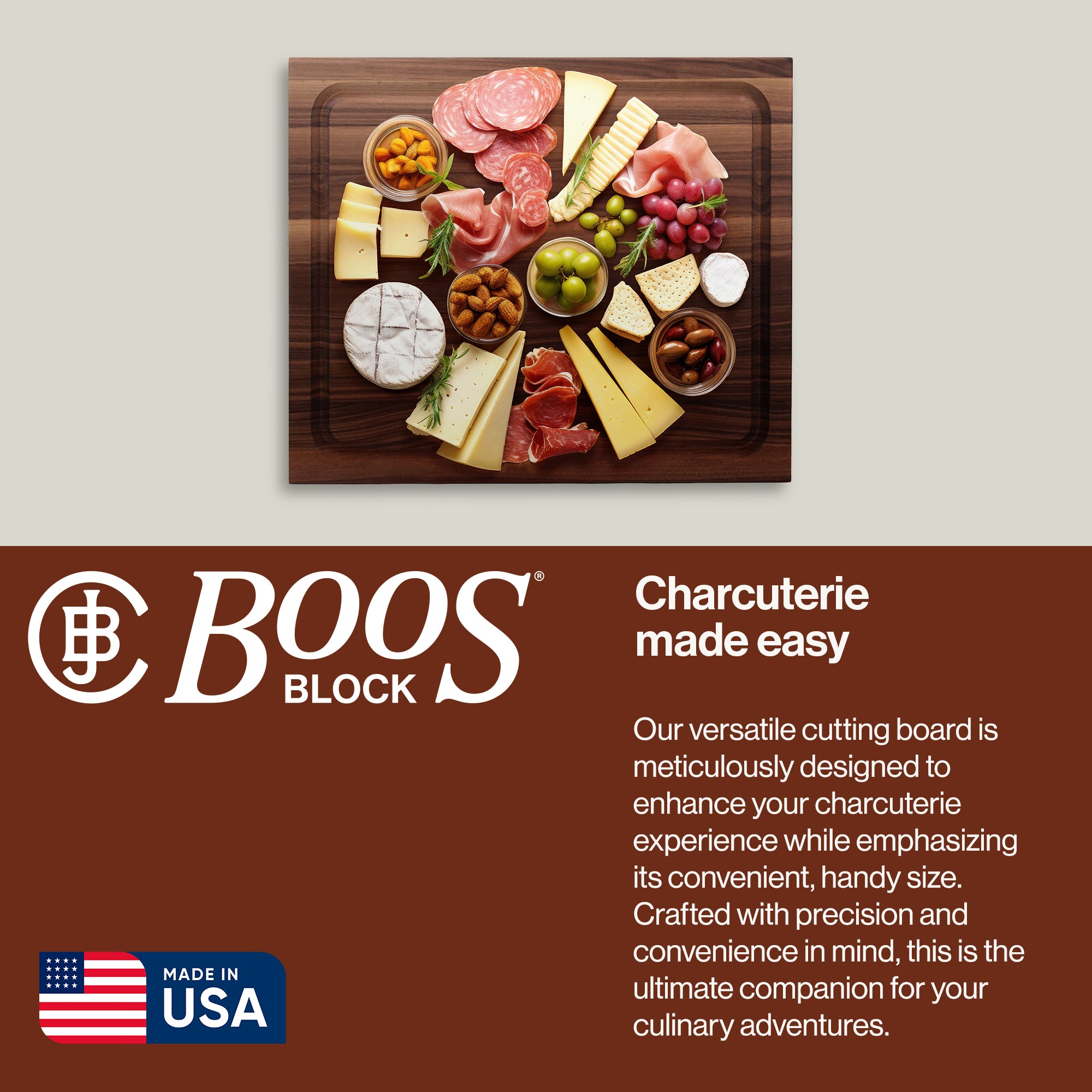 John Boos Reversible 21" Au Jus Carving Cutting Board w/Groove,Walnut(Used) - VMInnovations