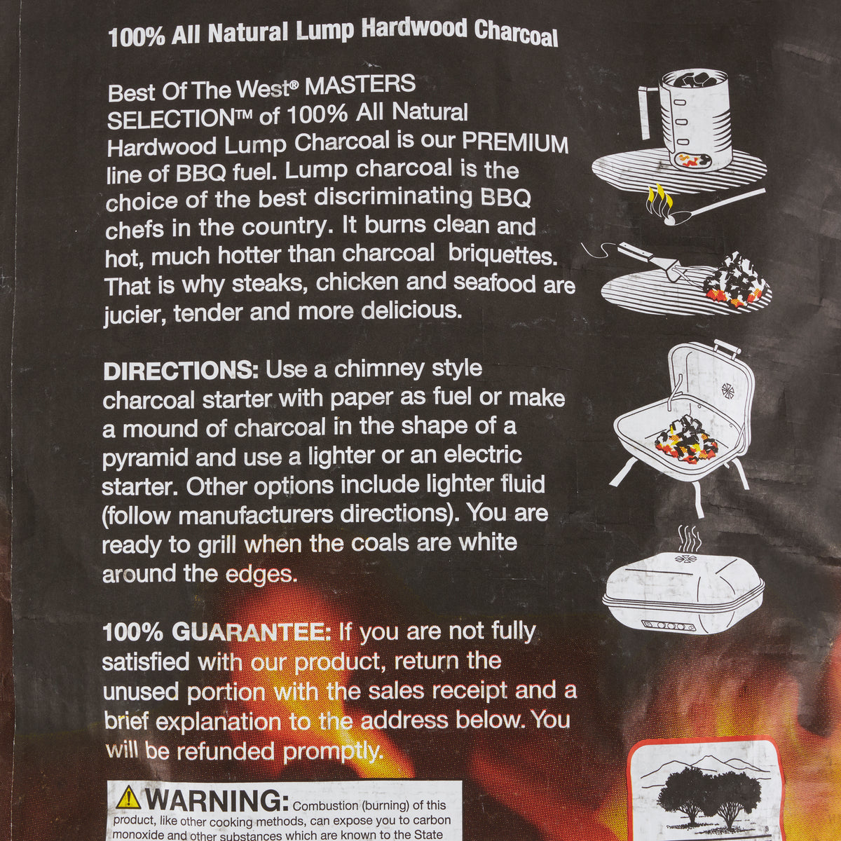 Best of the West All Natural Hardwood Lump Charcoal Bag, 20 Pounds (3 Pack)
