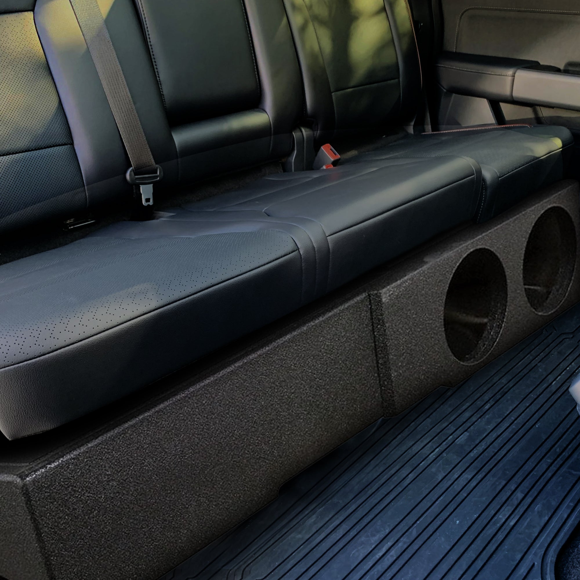 QPower 8 Inch Dual Port Subwoofer Box for GMC and Chevy Crew Cab (Open Box) - VMInnovations