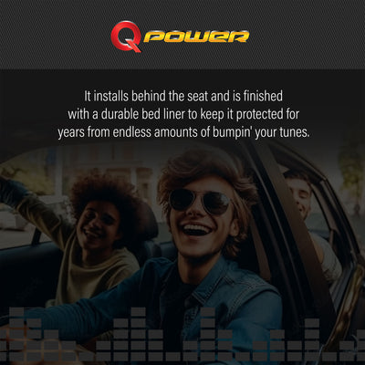 QPower 8 Inch Dual Port Subwoofer Box for Ford F150, F250, & F350 (Used) - VMInnovations