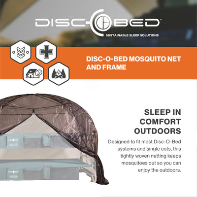 Disc-O-Bed Mosquito Net and Frame for Cam-o-Bunk Camping Cots, Green