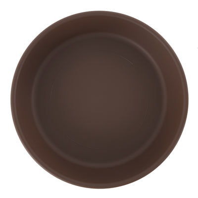 HC Companies Classic Plastic 24" Flower Plant Pot Deep Saucer, Brown (Open Box)