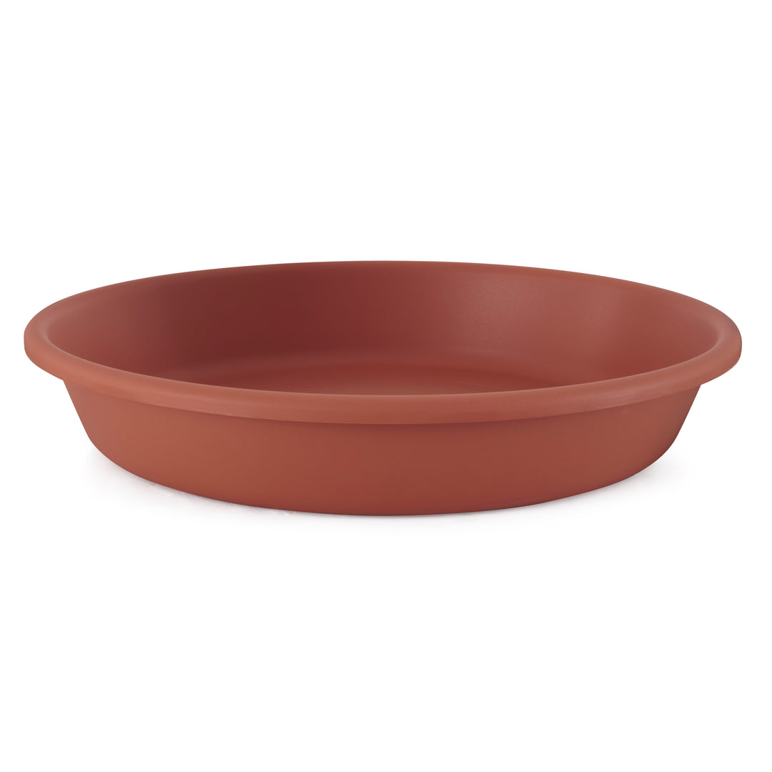 The HC Companies 21 Inch Planter Saucer for Classic Pot Containers, Clay Color