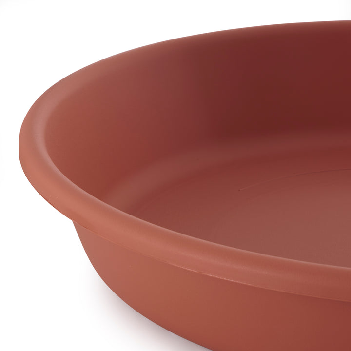 The HC Companies 21 Inch Planter Saucer for Classic Pot Containers, Clay Color