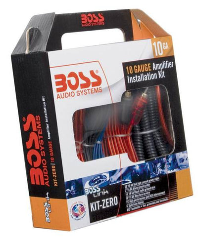 BOSS KITZERO 10-Gauge Ga Car Audio Amplifier Amp Wiring Installation Kit + RCA