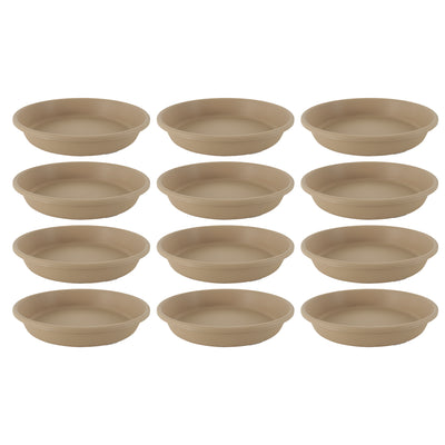 The HC Companies 21 Inch Planter Saucer for Classic Pots, Sandstone, 12 Pack