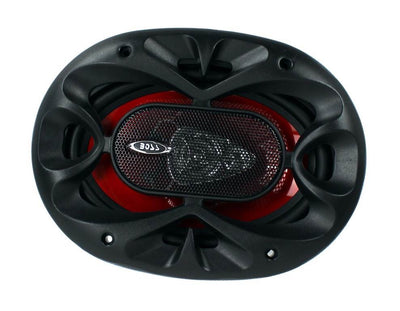 BOSS Audio Chaos 5x7" 300W 3-Way Car Coaxial Audio Stereo Speakers Red (4 Pair)