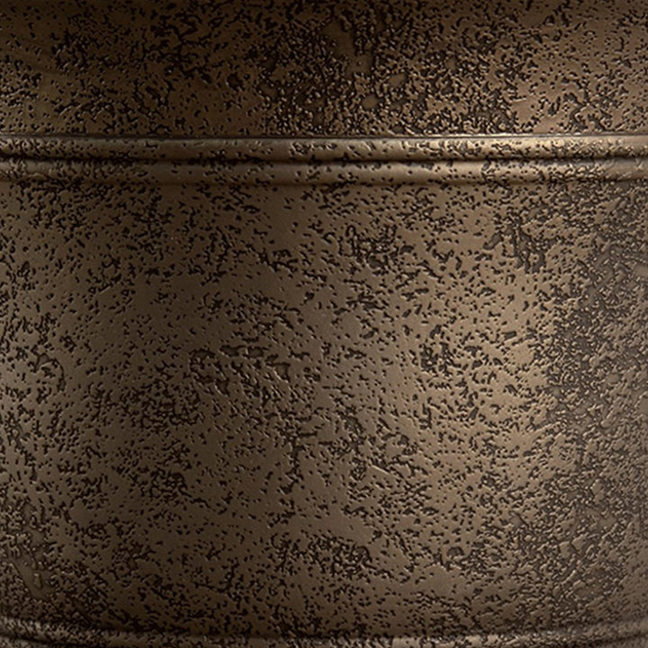 HC Companies 13" Wide Sierra Planter Round Plastic Planter, Nordic Bronze (4 Pk) - VMInnovations