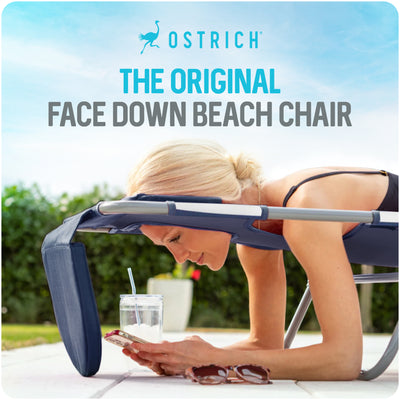 Ostrich Backpack Chaise Lounge, Beach Camping Chair with Storage Bag (Used) - VMInnovations
