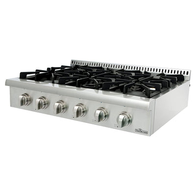Thor Kitchen HRT3618U Professional 36 Inch 6 Burner Gas Rangetop Kitchen Stove