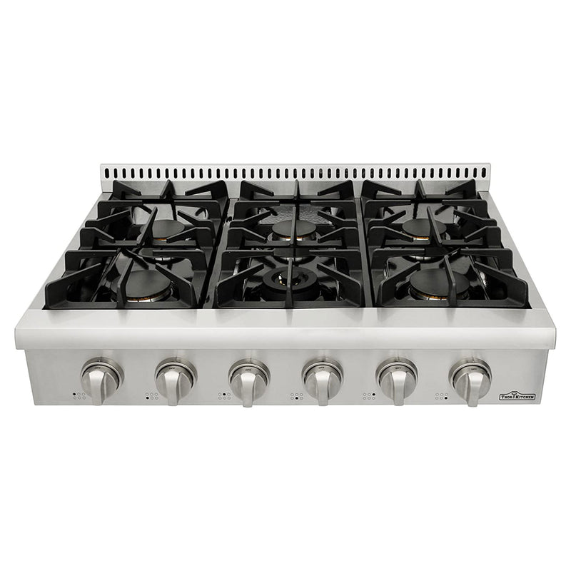 Thor Kitchen HRT3618U Professional 36 Inch 6 Burner Gas Rangetop Kitchen Stove