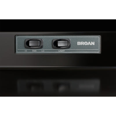 Broan-NuTone 423023 30 Inch Under Cabinet 2 Speed Exhaust Fan and Light, Black