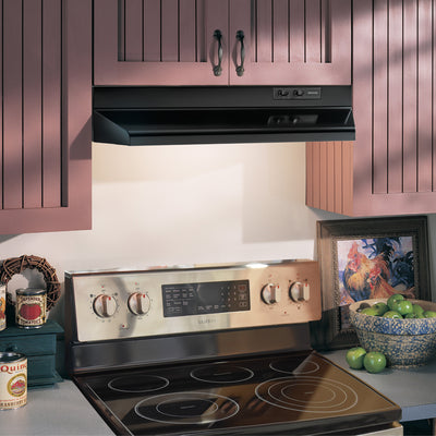Broan-NuTone 423023 30" Under Cabinet 2 Speed Exhaust Fan & Light, Black (Used)