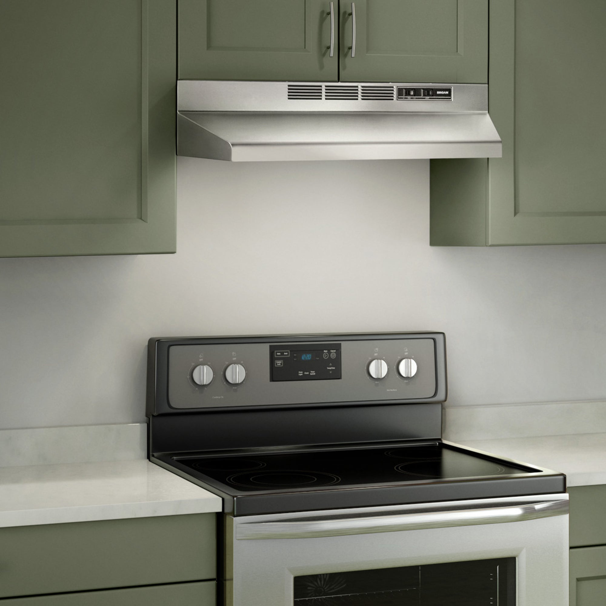 Broan-NuTone 42" Under Cabinet Ductless Range Hood with Fan, Stainless Steel